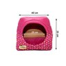 Cama Iglu e Toca Para Cachorro Luxo Luppet Rosa Casinha M - 2