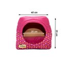 Ver imagem 2 de Cama Iglu e Toca para Cachorro Luxo Luppet Rosa Casinha M