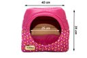 Ver imagem 2 de Cama Iglu e Toca para Cachorro Luxo Luppet Rosa Casinha M