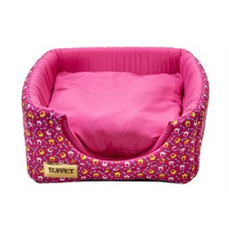 Cama Iglu e Toca Para Cachorro Luxo Luppet Rosa Casinha M - 4