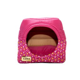 Cama Iglu e Toca Para Cachorro Luxo Luppet Rosa Casinha M - 1
