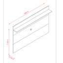 Ver imagem 3 de Painel Lord 1.80 Cm Suspenso para Tv até 60 Polegadas Off White/ Savana