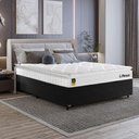 Ver imagem 6 de Cama Box Casal Preto + Colchão Life D33 Pillow Top Branco - 61x138x188cm - e - Shop Casa