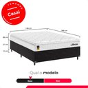 Ver imagem 3 de Cama Box Casal Preto + Colchão Life D33 Pillow Top Branco - 61x138x188cm - e - Shop Casa