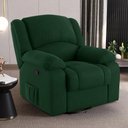 Ver imagem 3 de Poltrona do Papai Reclinável Sala de Cinema Madrid Glider Manual Giratória Massagem Usb Veludo Verde