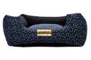 Ver imagem 1 de Cama Quadrada para Cachorro ou Gato Luppet Luxo Azul Osso G