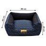 Cama Quadrada para Cachorro ou Gato Luppet Luxo Azul Osso G - 5