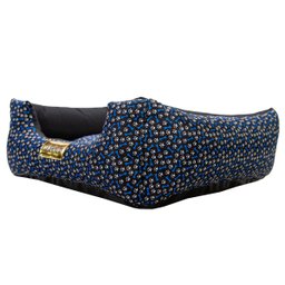 Cama Quadrada para Cachorro ou Gato Luppet Luxo Azul Osso G - 4