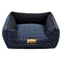 Ver imagem 3 de Cama Quadrada para Cachorro ou Gato Luppet Luxo Azul Osso G