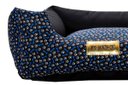 Ver imagem 2 de Cama Quadrada para Cachorro ou Gato Luppet Luxo Azul Osso G