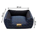 Ver imagem 5 de Cama Quadrada para Cachorro ou Gato Luppet Luxo Azul Osso G