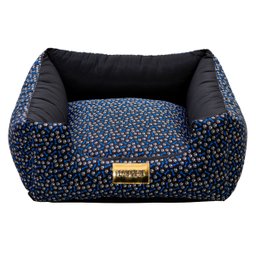 Cama Quadrada para Cachorro ou Gato Luppet Luxo Azul Osso G - 3