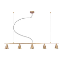 Ver imagem 1 de Pendente Titia Dourado (c)118cm (a)10cm 5xg9 35w - Dw002