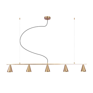 Pendente Titia Dourado (c)118cm (a)10cm 5xg9 35w - Dw002