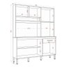 Kit Cozinha Compacta Siena 2000446 Atacama Off White - Aramóveis - 3