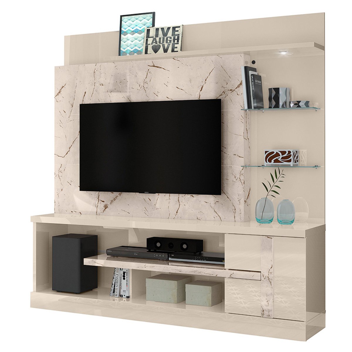 Home Theater Alan Tvs até 55” 641136 Calacata Off White Madetec