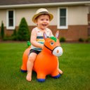 Ver imagem 2 de Brinquedo Cavalinho Upa Upa Criança até 50kg Cor Marrom