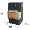 Ver imagem 3 de Aquecedor de Ambiente a Gás Glp P13 Estilo Lareira Estufa de Uso Interno Preto