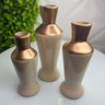 Trio decorativo vaso garrafa bege de cerâmica moderno - 4