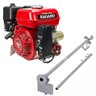 Motor a Gasolina 7 HP Partida Elétrica - NMG70E + Rabeta Curta Simples 1,5m para Motor a Gasolina 5, - 1