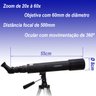 Telescópio de Observação Zomm 20 x 60x 60 mm com Tripé 19012 - 3