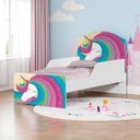 Ver imagem 1 de Cama Infantil Tick Unicórnio Arco Íris com Colchão