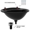 Ver imagem 2 de Pia Lavatório Banheiro 4L + Torneira Preta + Sifão Universal Sanfonado + Engate Flexível + Fita Veda