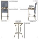 Ver imagem 2 de Mesa Bistrô e 2 Banquetas Roma Fendi Corda Náutica Estofado 6 Trama Original
