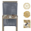 Ver imagem 3 de Mesa Bistrô e 2 Banquetas Roma Fendi Corda Náutica Estofado 6 Trama Original