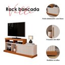 Ver imagem 3 de Rack Bancada para Sala Ambiente Valle Freijó Off White – Dj Móveis