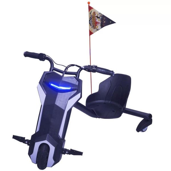 Carrinho drift eletrico scooter iwdte120w importway 120w infantil triciclo  com freio dianteiro, extra
