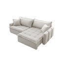 Ver imagem 4 de Sofá Cama Linho em Madeira Eucalipto 200cm Braço 20cm Arizona Meu Sofá Online