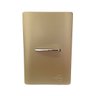 Interruptor Intermediário Cromado Horizontal com Placa 4x2 Dourada - Novara Colors Icn - 2