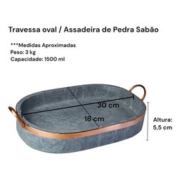 Jogo de Panelas Pedra Sabão 05 Peças a Panela de Pedra Jogo de Panelas 05 Peças - 5