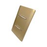 2 Interruptores Paralelo Horizontal Cromados Com Placa 4x2 Dourada - Novara Colors icn - 1