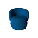 Ver imagem 4 de Kit Namoradeira + Poltrona Decorativa Beatriz Orgânica Couro Azul Marinho