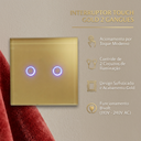 Ver imagem 6 de Interruptor Touch Gold 2GANG 1WAY Sensor Inteligente Digital