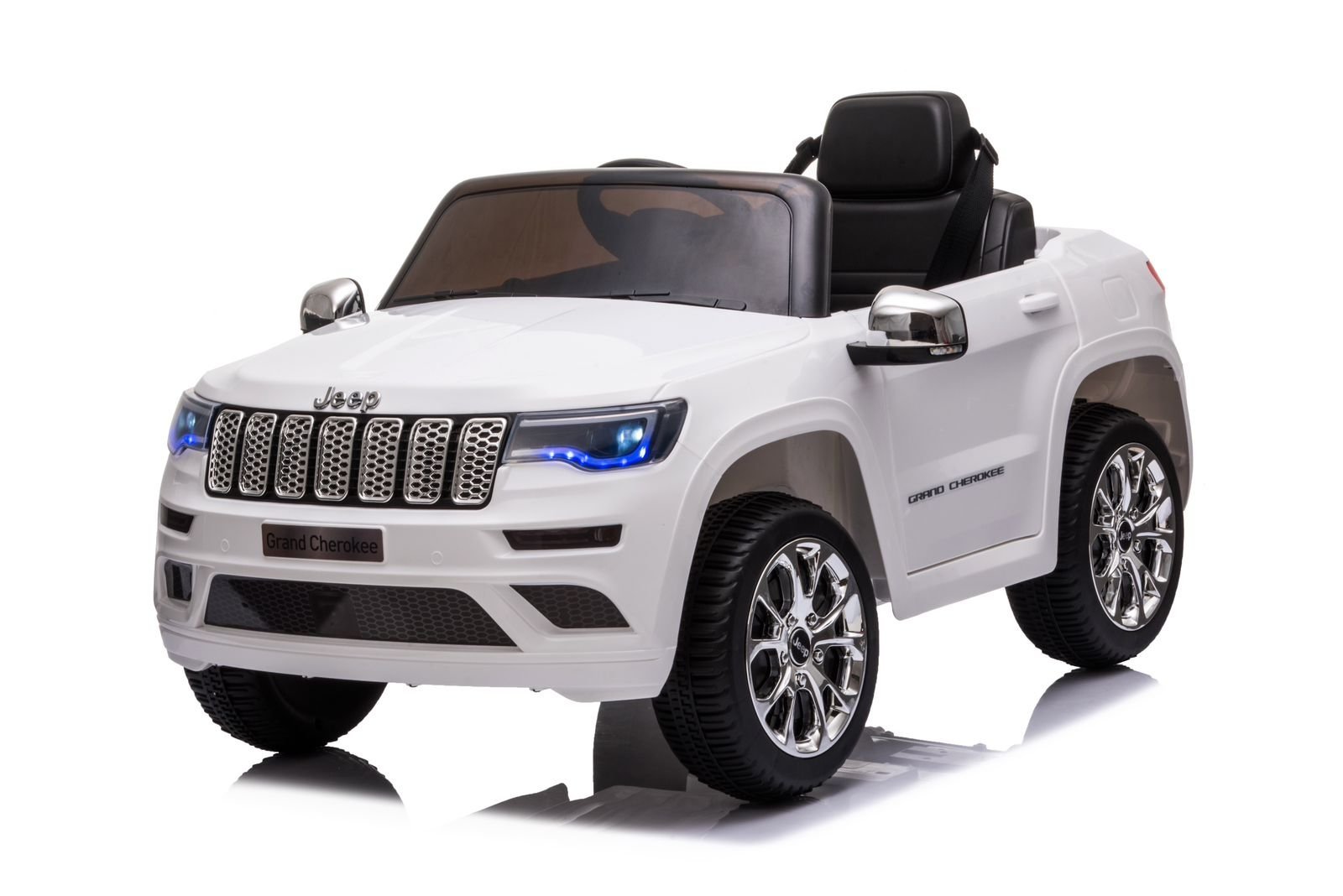 Mini Jeep Grand Cherokee - Branco Carro Elétrico Infantil A Bateria Para Crianças Motorizado Menino 