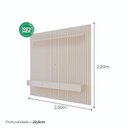 Ver imagem 3 de Painel Ripado para TV até 84 Polegadas 100% MDF 230CMX220CM Off White
