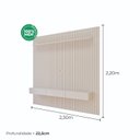 Ver imagem 3 de Estante e Home Theater Ripado para TV até 84 Polegadas 100% MDF 220CMX230CM