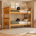 Ver imagem 3 de Cama Beliche Solteiro Dupla Suspensa Madeira Woodstore Mel:mel