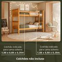 Ver imagem 4 de Cama Beliche Solteiro Dupla Suspensa Madeira Woodstore Mel:mel
