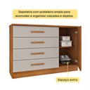 Ver imagem 5 de Cômoda Ripada Barcelona C/ Sapateira 4 Gavetas com 1 Porta Tcil Móveis Cômoda Barcelona Ripada Cinam