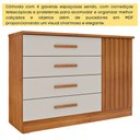 Ver imagem 4 de Cômoda Ripada Barcelona C/ Sapateira 4 Gavetas com 1 Porta Tcil Móveis Cômoda Barcelona Ripada Cinam