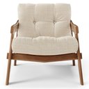 Ver imagem 3 de Poltrona Decorativa Fixa para Sala Living Ikary L02 Canela Linho Palha - Lyam Decor