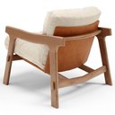 Ver mais imagens de Poltrona Decorativa Fixa para Sala Living Ikary L02 Canela Linho Palha - Lyam Decor