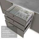 Ver imagem 7 de Balcão de Cozinha 60 cm 3 Gavetas (sem Tampo) Branco/Cinza Vik Madesa
