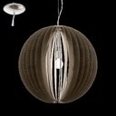 Ver imagem 1 de Pendente aço níquel acetinado madeira marrom 700 mm 1 X E27