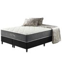 Ver imagem 1 de Cama Box King Preto + Colchão Molas Ensacadas Suporte 200 Kg Fort Wayne 193x203x67cm