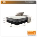 Ver imagem 3 de Cama Box King Preto + Colchão Molas Ensacadas Suporte 200 Kg Fort Wayne 193x203x67cm